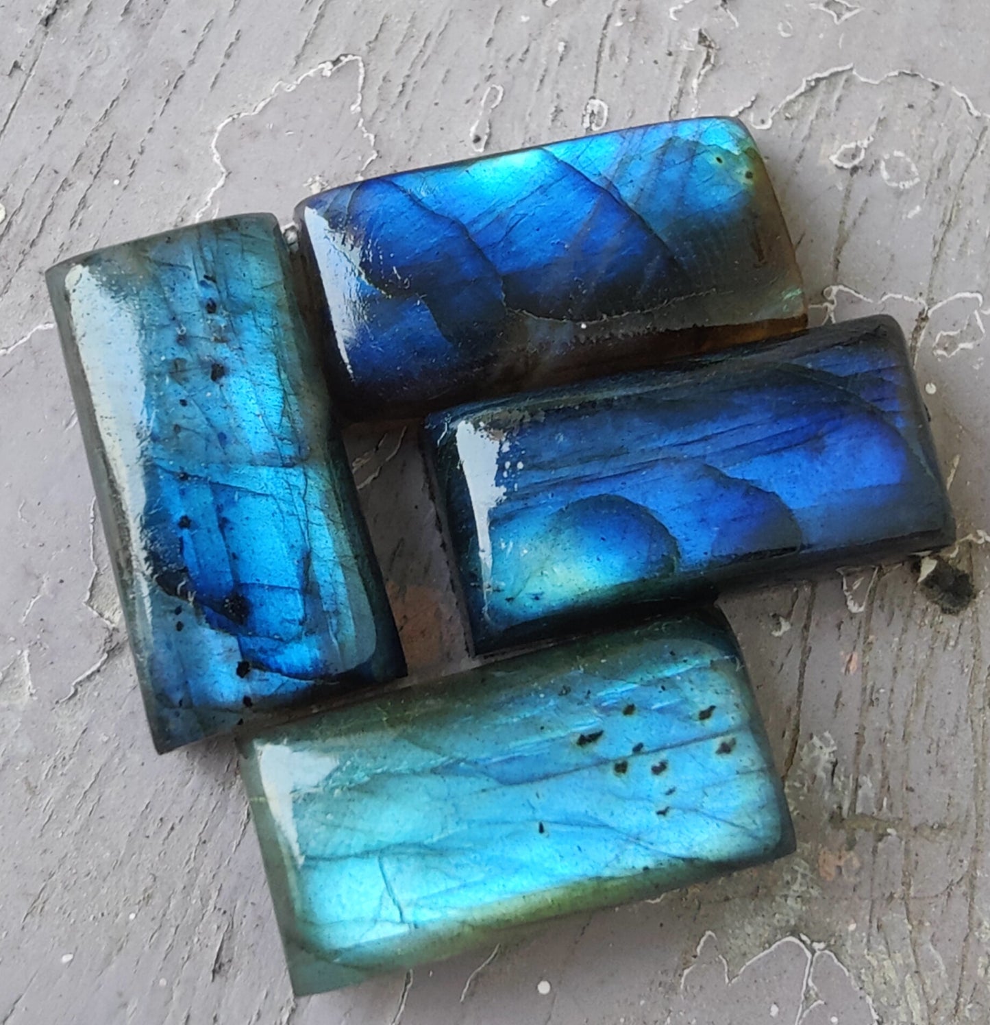 Top Quality Natural Labradorite Big Cushion Shape Cabochon Flat Back Calibrated Shape Wholesale Gemstones, All Sizes Available