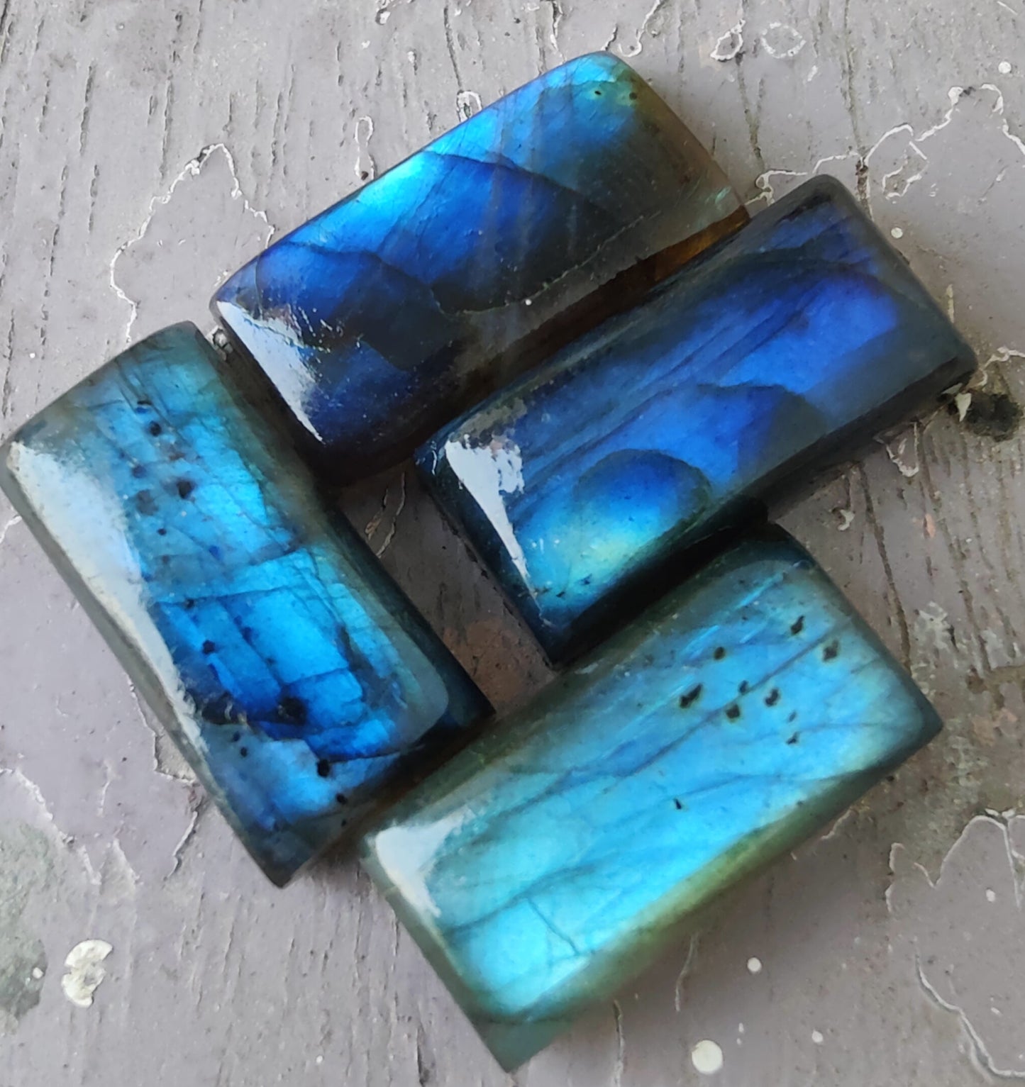 Top Quality Natural Labradorite Big Cushion Shape Cabochon Flat Back Calibrated Shape Wholesale Gemstones, All Sizes Available