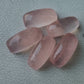 AAA+ Quality Natural Rose Quartz Big Cushion Shape Cabochon Flat Back Calibrated Shape Wholesale Gemstones, All Sizes Available