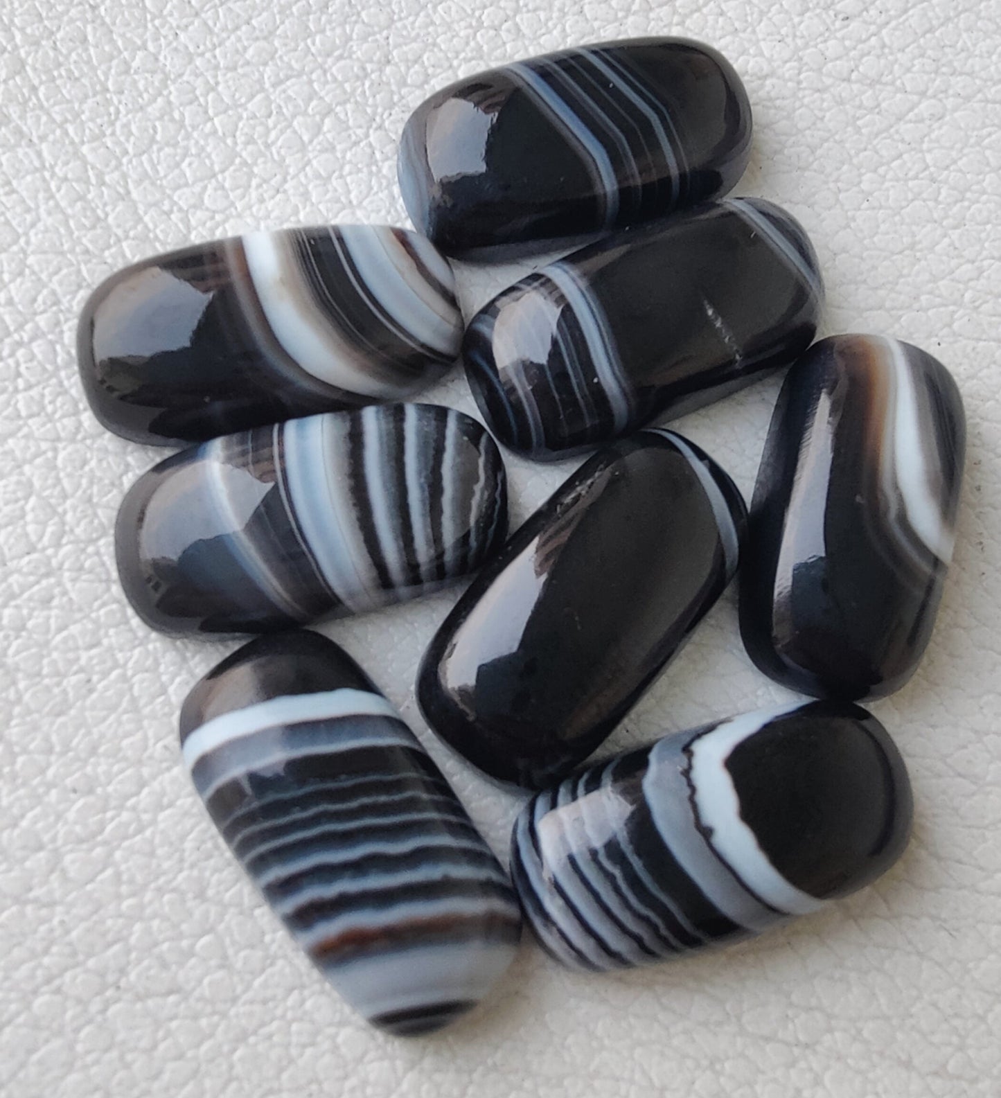 AAA+ Quality Natural Botswana Agate Big Cushion Shape Cabochon Flat Back Calibrated Shape Wholesale Gemstones, All Sizes Available