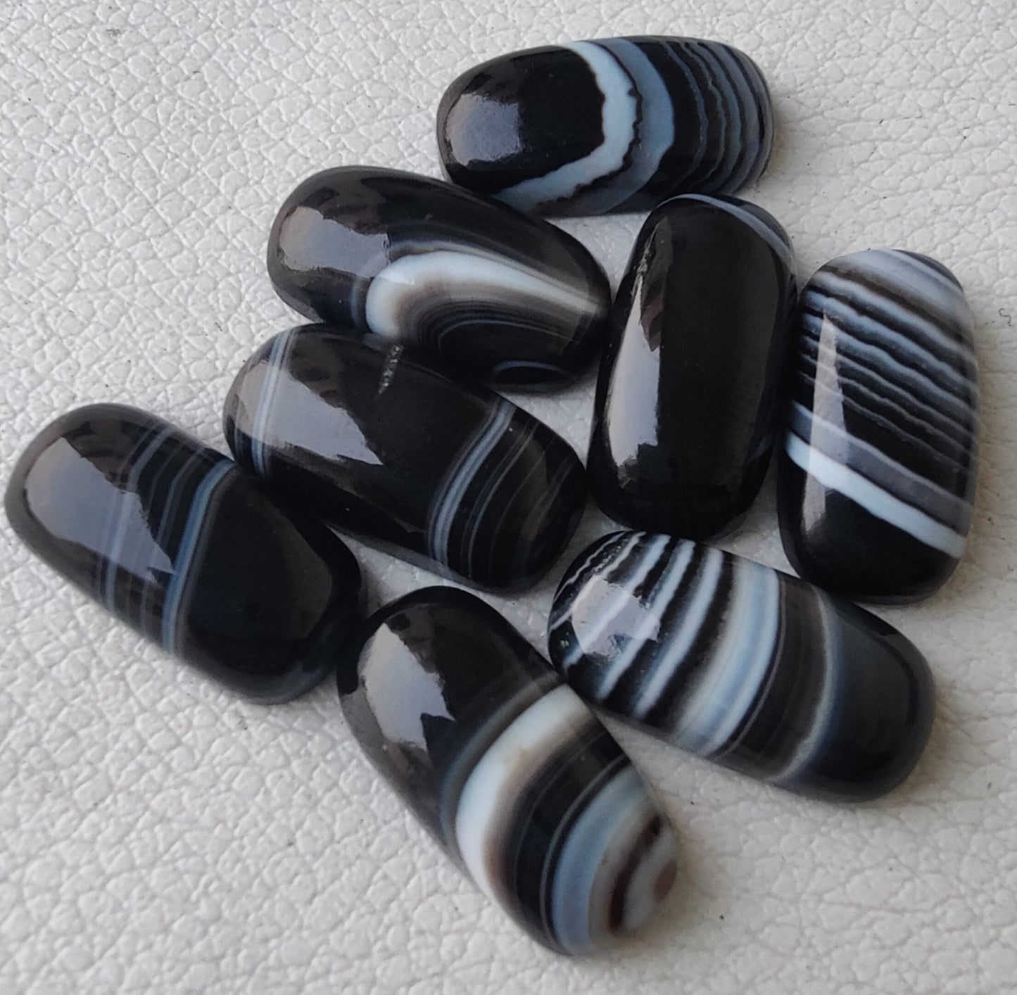 AAA+ Quality Natural Botswana Agate Big Cushion Shape Cabochon Flat Back Calibrated Shape Wholesale Gemstones, All Sizes Available
