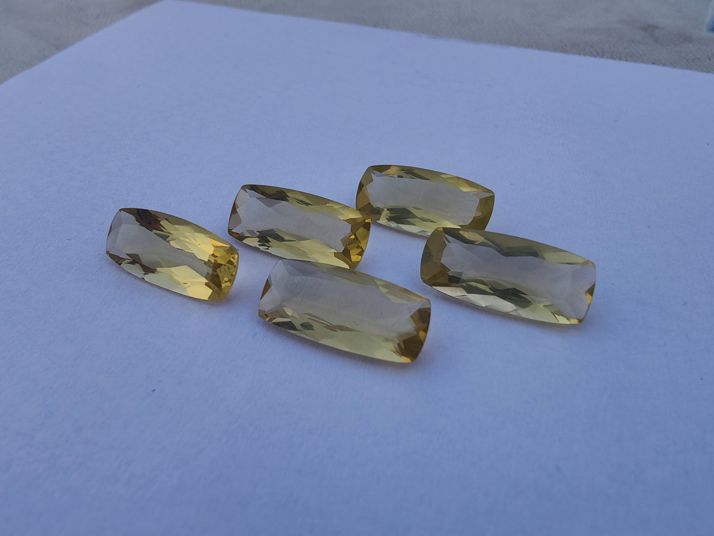 AAA+ Quality Natural Lemon Quartz Big Cushion Shape Faceted Cut Calibrated Shape Wholesale Gemstones, Custom Sizes Available