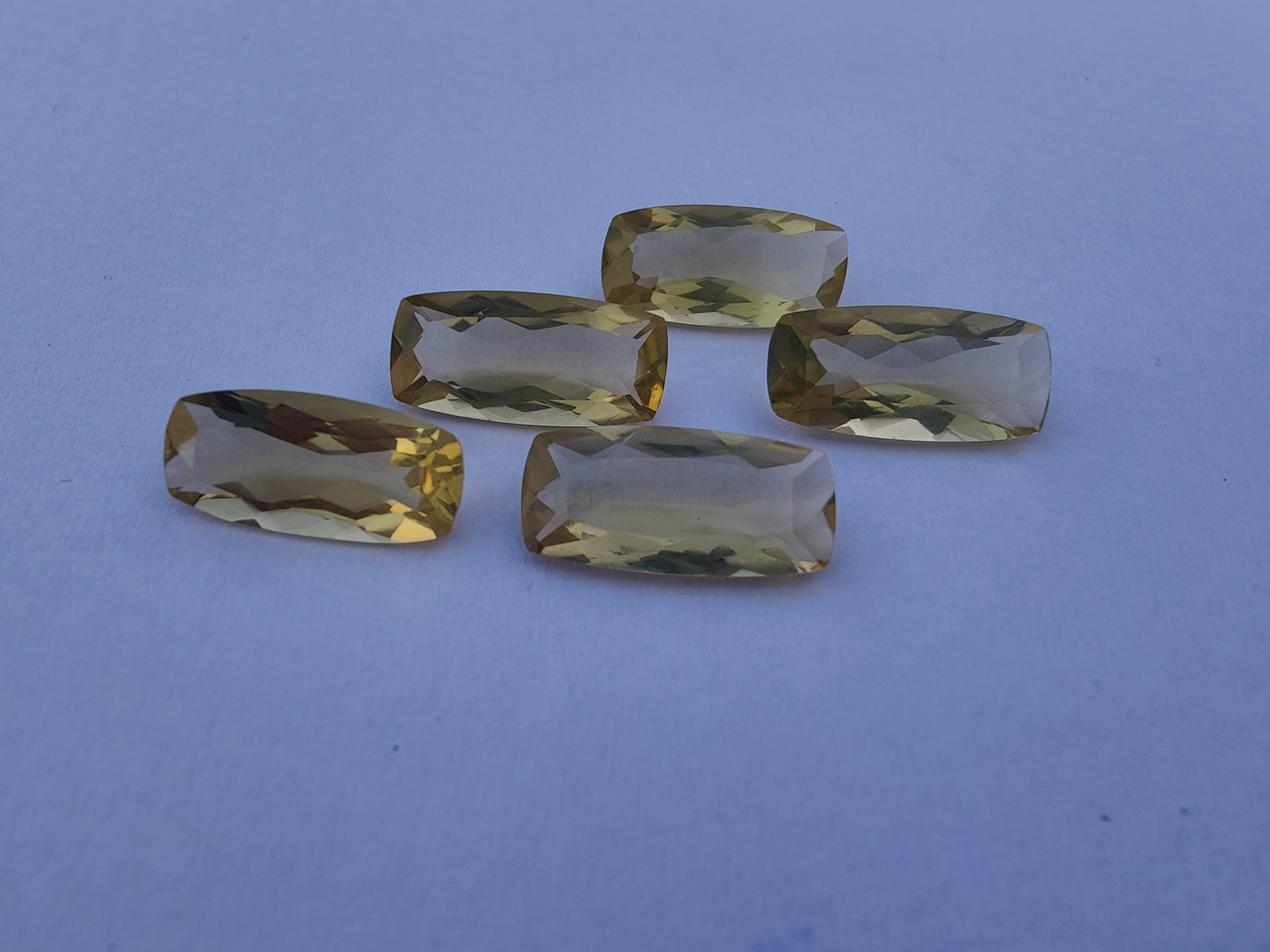 AAA+ Quality Natural Lemon Quartz Big Cushion Shape Faceted Cut Calibrated Shape Wholesale Gemstones, Custom Sizes Available