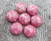 AAA+ Quality Natural Thulite Round Shape Cabochon Flat Back Calibrated Wholesale Gemstones, All Sizes Available