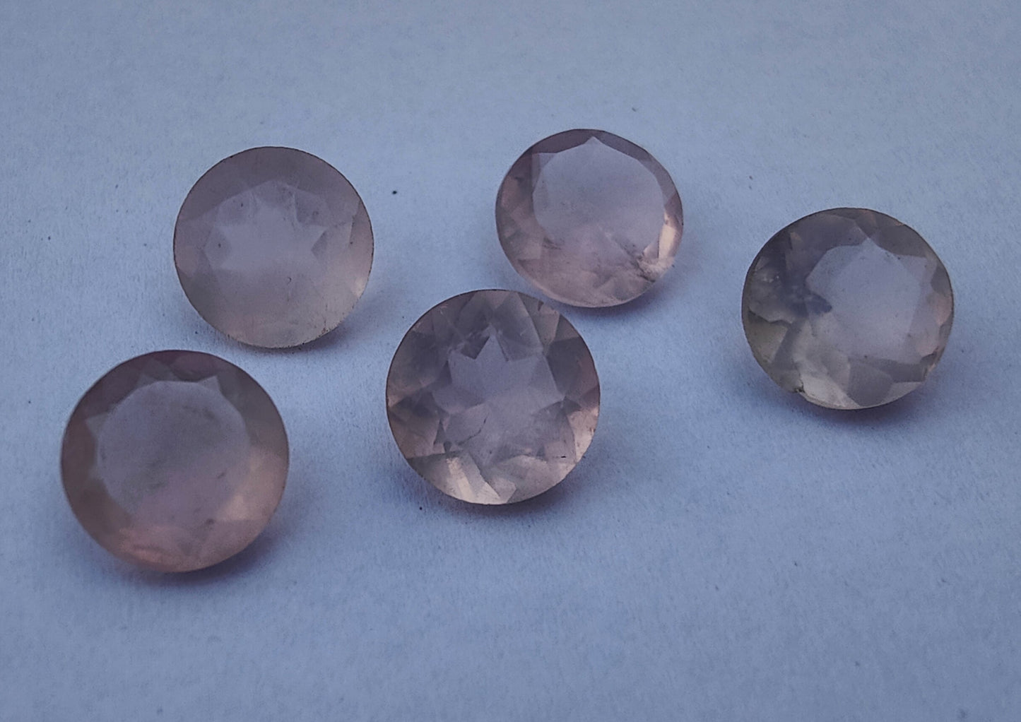 AAA+ Quality Natural Rose Quartz Round Shape Faceted Cut Calibrated Wholesale Gemstones, All Sizes Available