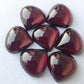 Top Quality Natural Red Garnet Heart Shape Cabochon Flat Back Calibrated Wholesale Gemstones, Custom Sizes Available
