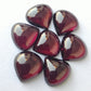 Top Quality Natural Red Garnet Heart Shape Cabochon Flat Back Calibrated Wholesale Gemstones, Custom Sizes Available