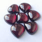 Top Quality Natural Red Garnet Heart Shape Cabochon Flat Back Calibrated Wholesale Gemstones, Custom Sizes Available