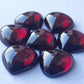 Top Quality Natural Red Garnet Heart Shape Cabochon Flat Back Calibrated Wholesale Gemstones, Custom Sizes Available