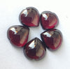 Top Quality Natural Red Garnet Heart Shape Cabochon Flat Back Calibrated Wholesale Gemstones, Custom Sizes Available