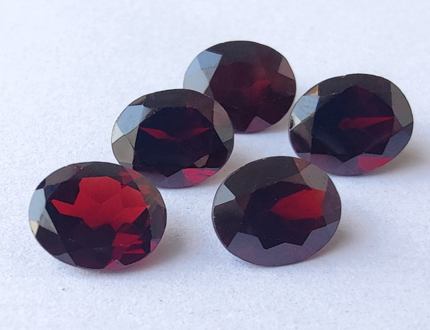 AAA+ Quality Natural Red Garnet Oval Shape Faceted Cut Calibrated Wholesale Gemstones, Custom Sizes Available