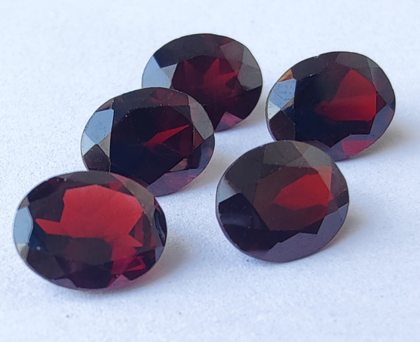AAA+ Quality Natural Red Garnet Oval Shape Faceted Cut Calibrated Wholesale Gemstones, Custom Sizes Available