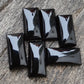 AAA+ Quality Natural Black Onyx Rectangle Shape Cabochon Flat Back Calibrated Beda Shape Wholesale Gemstones, All Sizes Available