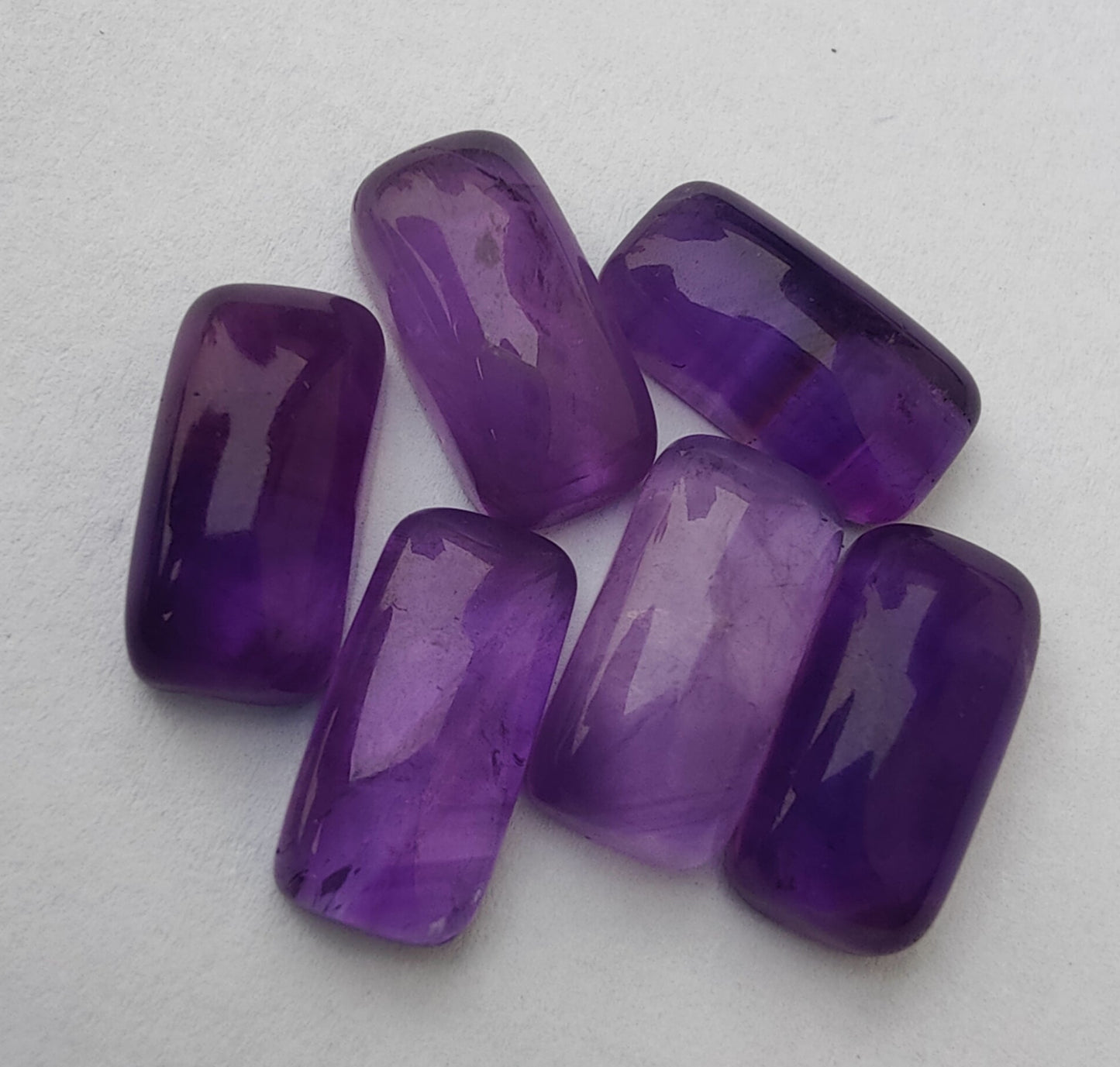 AAA+ Quality Natural Amethyst Big Cushion Shape Cabochon Flat Back Calibrated Shape Wholesale Gemstones, All Sizes Available
