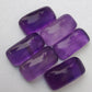 AAA+ Quality Natural Amethyst Big Cushion Shape Cabochon Flat Back Calibrated Shape Wholesale Gemstones, All Sizes Available