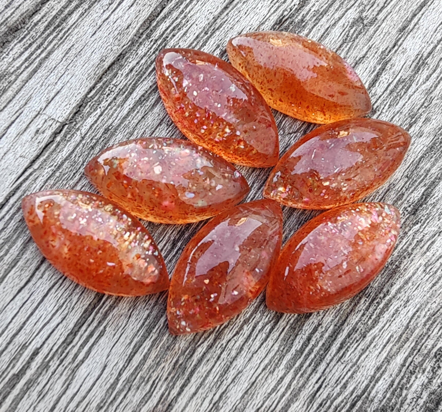 AAA+ Quality Natural Sunstone Marquise Shape Cabochon Flat Back Calibrated Gemstones, All Sizes Available
