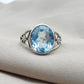 925 SOLID STERLING SILVER NATURAL BLUE QUARTZ GEMSTONES HANDMADE RING, ALL SIZES AVAILABLE