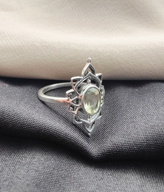 925 SOLID STERLING SILVER NATURAL LEMON QUARTZ GEMSTONES HANDMADE RING, ALL SIZES AVAILABLE
