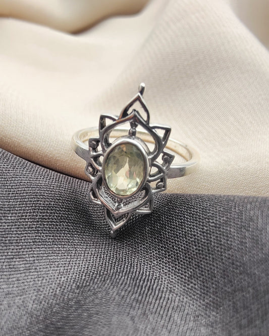 925 SOLID STERLING SILVER NATURAL LEMON QUARTZ GEMSTONES HANDMADE RING, ALL SIZES AVAILABLE