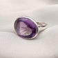 925 SOLID STERLING SILVER NATURAL AMETHYST GEMSTONES HANDMADE RING, ALL SIZES AVAILABLE