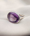 925 SOLID STERLING SILVER NATURAL AMETHYST GEMSTONES HANDMADE RING, ALL SIZES AVAILABLE