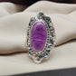 925 SOLID STERLING SILVER NATURAL AMETHYST GEMSTONES HANDMADE RING, ALL SIZES AVAILABLE