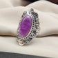 925 SOLID STERLING SILVER NATURAL AMETHYST GEMSTONES HANDMADE RING, ALL SIZES AVAILABLE