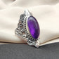 925 SOLID STERLING SILVER NATURAL AMETHYST GEMSTONES HANDMADE RING, ALL SIZES AVAILABLE