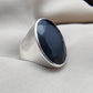 925 SOLID STERLING SILVER NATURAL BLACK ONYX GEMSTONES HANDMADE RING, ALL SIZES AVAILABLE