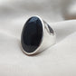 925 SOLID STERLING SILVER NATURAL BLACK ONYX GEMSTONES HANDMADE RING, ALL SIZES AVAILABLE