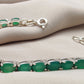 925 SOLID STERLING SILVER NATURAL GREEN ONYX HANDMADE BRACELET,8 INCHES