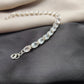 925 SOLID STERLING SILVER NATURAL CRYSTAL HANDMADE BRACELET,8 INCHES