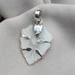 925 SOLID STERLING SILVER CARVED MOTHER OF PEARL HANDMADE PENDANT