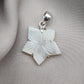 925 SOLID STERLING SILVER NATURAL MOTHER OF PEARL FLOWER SHAPE HANDMADE PENDANT
