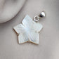 925 SOLID STERLING SILVER NATURAL MOTHER OF PEARL FLOWER SHAPE HANDMADE PENDANT