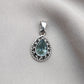 925 SOLID STERLING SILVER NATURAL BLUE QUARTZ PEAR SHAPE HANDMADE PENDANT