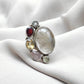 925 SOLID STERLING SILVER NATURAL MULTI GEMSTONES HANDMADE RING, ALL SIZES AVAILABLE
