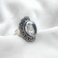 925 SOLID STERLING SILVER NATURAL CRYSTAL QUARTZ HANDMADE RING, ALL SIZES AVAILABLE