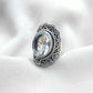 925 SOLID STERLING SILVER NATURAL CRYSTAL QUARTZ HANDMADE RING, ALL SIZES AVAILABLE