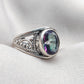 925 SOLID STERLING SILVER NATURAL MYSTIC QUARTZ HANDMADE RING, ALL SIZES AVAILABLE