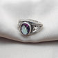 925 SOLID STERLING SILVER NATURAL MYSTIC QUARTZ HANDMADE RING, ALL SIZES AVAILABLE