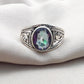 925 SOLID STERLING SILVER NATURAL MYSTIC QUARTZ HANDMADE RING, ALL SIZES AVAILABLE