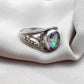 925 SOLID STERLING SILVER NATURAL MYSTIC QUARTZ HANDMADE RING, ALL SIZES AVAILABLE