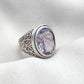 925 SOLID STERLING SILVER NATURAL AMETHYST HANDMADE RING, ALL SIZES AVAILABLE