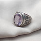 925 SOLID STERLING SILVER NATURAL AMETHYST HANDMADE RING, ALL SIZES AVAILABLE