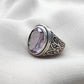 925 SOLID STERLING SILVER NATURAL AMETHYST HANDMADE RING, ALL SIZES AVAILABLE