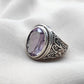 925 SOLID STERLING SILVER NATURAL AMETHYST HANDMADE RING, ALL SIZES AVAILABLE
