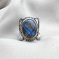 925 SOLID STERLING SILVER NATURAL LABRADORITE HANDMADE RING, ALL SIZES AVAILABLE