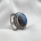 925 SOLID STERLING SILVER NATURAL LABRADORITE HANDMADE RING, ALL SIZES AVAILABLE