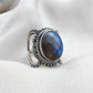 925 SOLID STERLING SILVER NATURAL LABRADORITE HANDMADE RING, ALL SIZES AVAILABLE